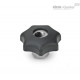 Быстросъёмная лепестковая ручка GN 6336.3-50-M10-NI ELESA+GANTER