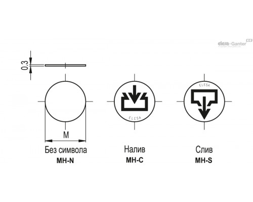 Этикетка MH.22-N (39503) ELESA+GANTER