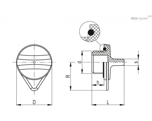 Масляная пробка THR.1/2-RC (158237) ELESA+GANTER