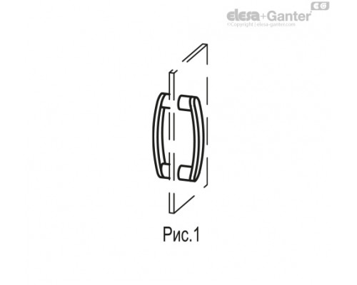 Мостовидная ручка EBP.145-6-C1 (260230-C1) ELESA+GANTER