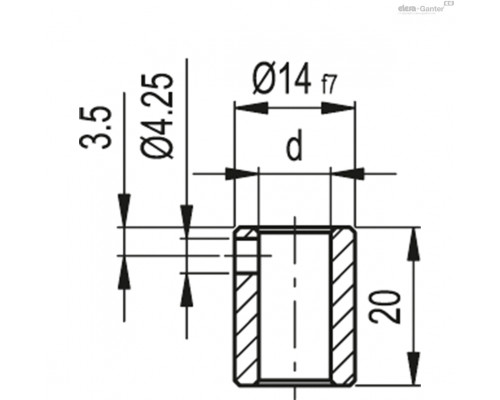 Переходная втулка RB51-12-SST-304 (CE.95961) ELESA+GANTER