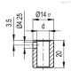 Переходная втулка RB51-12-SST-304 (CE.95961) ELESA+GANTER