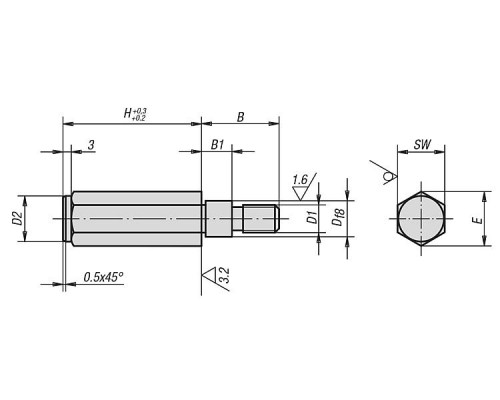 Опоры K0300.10X100 Kipp
