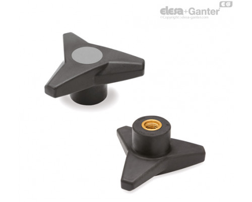 Трёхлепестковая ручка VB.839/63 B-M10-SOFT-C3 (64806-C3) ELESA+GANTER