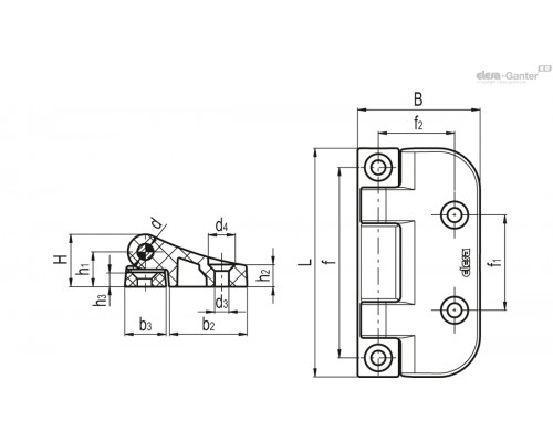 Петля CFDA.72 SH-4 (423081) ELESA+GANTER