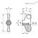 Зажимной барашек EWN.70 FP-M8-C0 (223152-C0) ELESA+GANTER