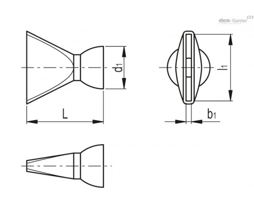 Сопло FHN.1/4-P25 (471116) ELESA+GANTER