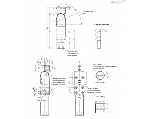Зажим GN 865-20-BI-NC ELESA+GANTER