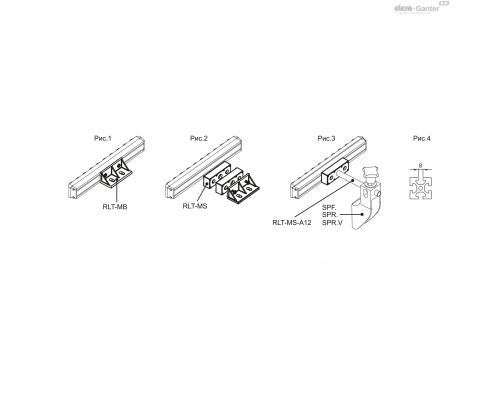 Кронштейн и опора RLT-MS-A12 (429848) ELESA+GANTER