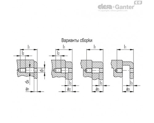 Фиксируемая рифлёная ручка BT-HP.32-p-M8x40 (5386) ELESA+GANTER