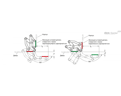 Петля GN 7237-NI-60-L-MT ELESA+GANTER