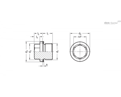 Заглушка DIN 910-ST-M8x1-AN ELESA+GANTER