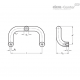 П-образная ручка GN 426.1-AL-20-300-SW ELESA+GANTER