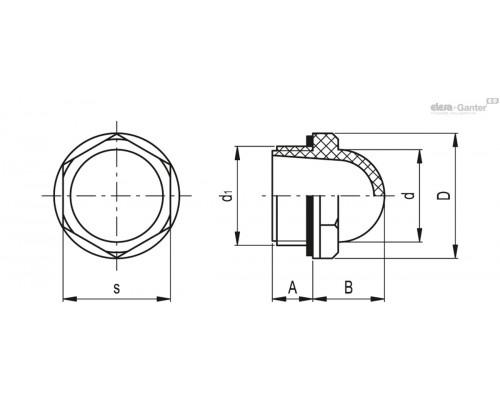 Смотровое стекло HCFE.15-1/2 (10901) ELESA+GANTER
