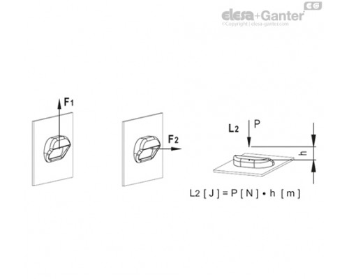 Вставка дверной ручки MFT.110-AF 4.8 (43945) ELESA+GANTER