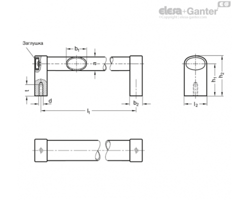 Трубчатая ручка GN 334-36-300-SW ELESA+GANTER