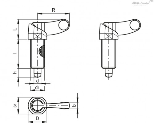 Штифт стопорный PMT.200-6-M12x1,5-A (51702) ELESA+GANTER