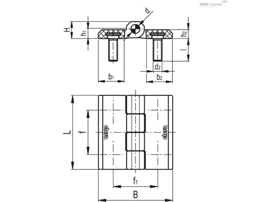 Петли CFM.40-p-M5x12 (425521) ELESA+GANTER