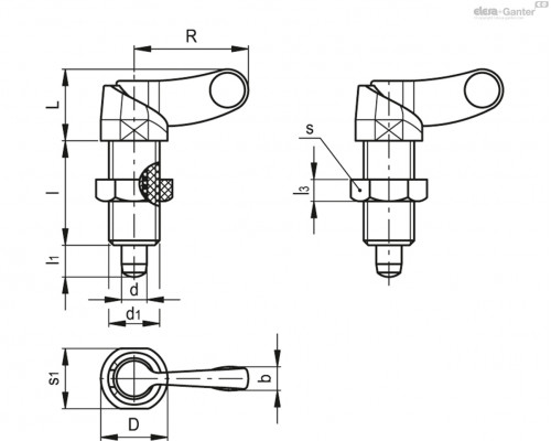 Штифт стопорный PMT.200-SST-6-M16x1,5-AK (51774) ELESA+GANTER