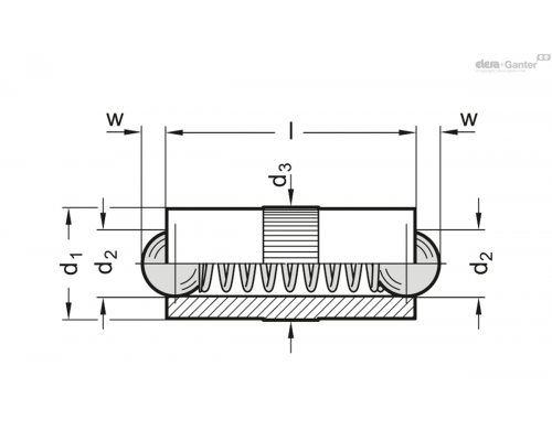 Фиксатор пружинный GN 614.2-3 ELESA+GANTER