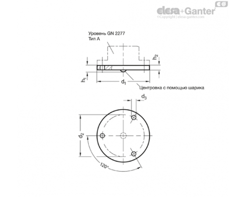 Регулировочная пластина GN 2277.1-NI-40 ELESA+GANTER