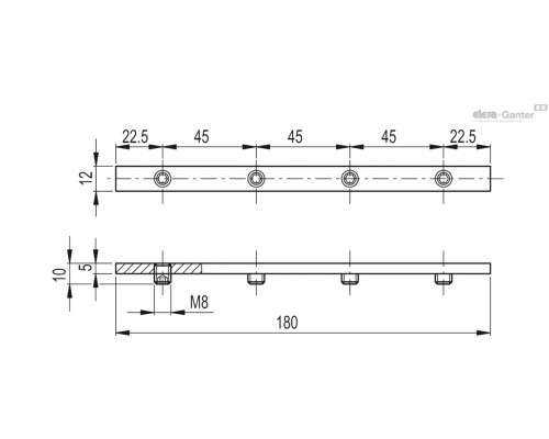 Соединительная пластина BDG-12-180 (419141) ELESA+GANTER