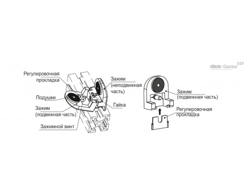 Опорный зажим PC.35-6-12-C9 (49302-C9) ELESA+GANTER
