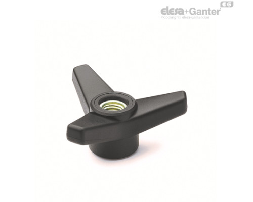 Трёхлепестковая ручка VB.639/80-FP-SST-M10 (65686) ELESA+GANTER