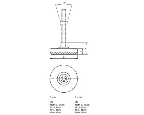 Основание опор K0673.10802 Kipp