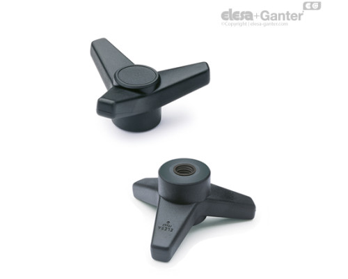 Трёхлепестковая ручка VB.639/80 A-8 (65672) ELESA+GANTER