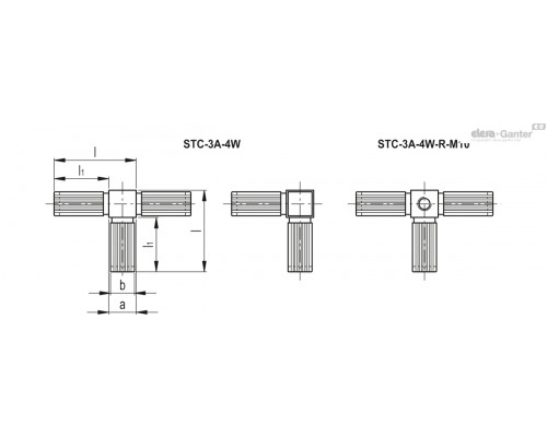 Соединитель STC.30-3A-4W-R-C33 (430134) ELESA+GANTER