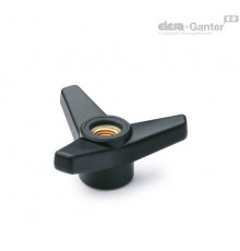 Трёхлепестковая ручка VB.639/80-FP-M10 (65682) ELESA+GANTER