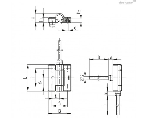 Петли CFM-PC.70-B-M6-F-C3.5+B1.5 (426862) ELESA+GANTER