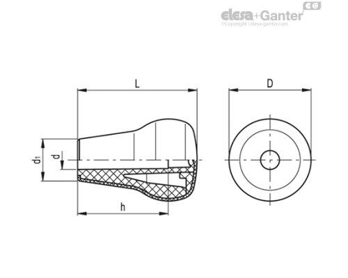 Грибовидная ручка IEL.47 N-12 SOFT (26642) ELESA+GANTER