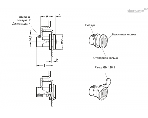 Замок GN 315.1-20 ELESA+GANTER