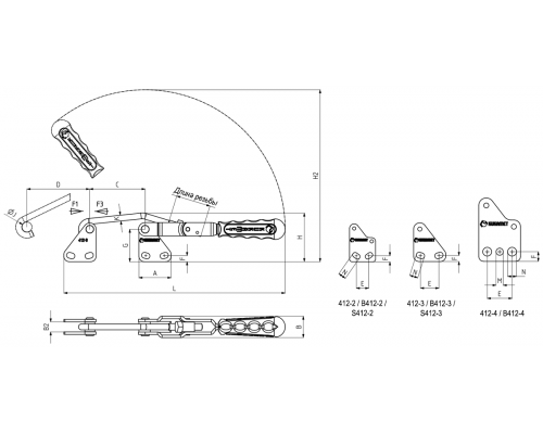 Защелка 412-2 Kukamet