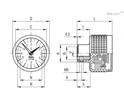Ручка MBT.50-GA11-0015-D (CE.56145) ELESA+GANTER