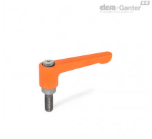 Плоская регулируемая ручка рычажного типа GN 302.1-78-M12-63-OS ELESA+GANTER
