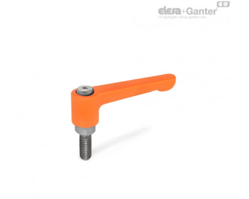 Плоская регулируемая ручка рычажного типа GN 302.1-78-M12-63-OS ELESA+GANTER
