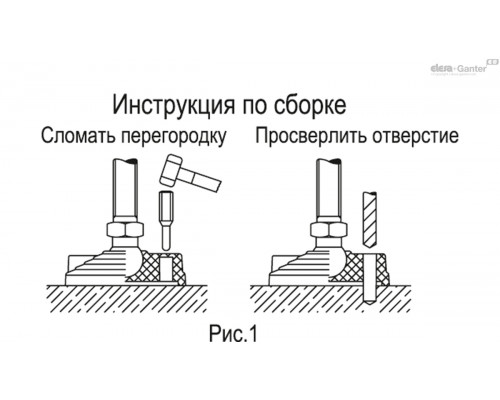 Регулируемая опора LV.F-80-PP-24-SST-M16x58 (390621) ELESA+GANTER