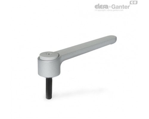 Плоская ручка рычажного типа GN 126-145-M16-32-SR ELESA+GANTER