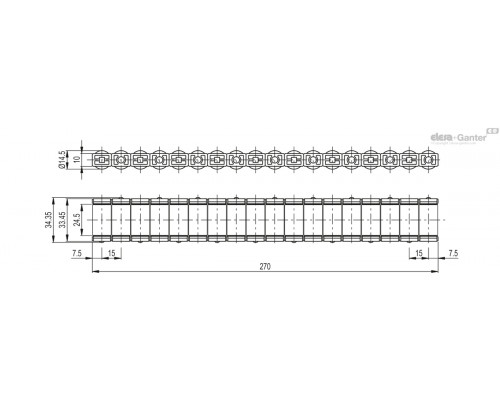 Роликовый элемент RLT-U15-PA (429807) ELESA+GANTER