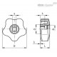 Укороченная лепестковая ручка VCRT.32 N-5x5 (168986) ELESA+GANTER