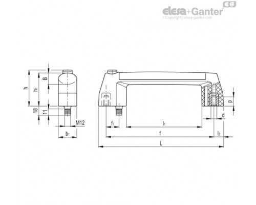 Ручка M.2000/180-SWM-1NC+1NO-RGB-C (260801-C1) ELESA+GANTER