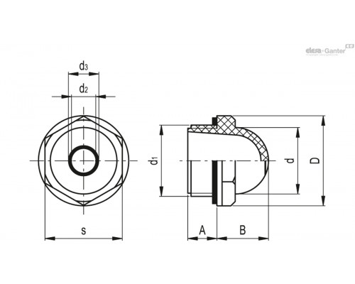 Смотровое стекло HCFE.20/CB-3/4 (11006-CB) ELESA+GANTER