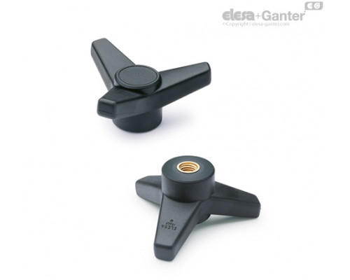 Трёхлепестковая ручка VB.639/80 B-M10 (65675) ELESA+GANTER
