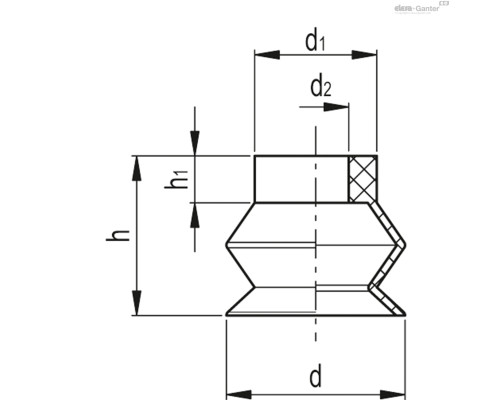 Вакуумная присоска VVL-19-A (VV.56037) ELESA+GANTER