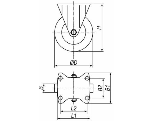 Колеса ED02ABP125X40 EMES