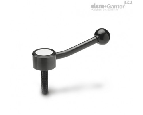 Плоская ручка рычажного типа GN 125-32-M8-25-E ELESA+GANTER