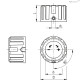 Поворотная ручка MDX.52-D-C3 (CE.83871-D-C3) ELESA+GANTER